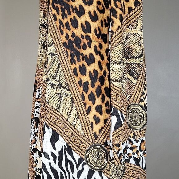 NWOT Attitudes by Renee Regular Duster & Sleeveless Maxi Dress Set Sz XXS - Picture 7 of 16